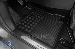 Specific rubber mats suitable for Renault Kadjar after 2015, 4-piece set, black color-image-6249389