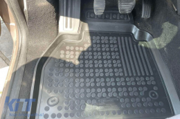 Specific rubber mats suitable for Renault Kangoo 2008-2021, 3-piece set, black color-image-6216050