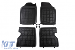 Specific rubber mats suitable for Renault Kangoo 1998-2008, 4-piece set, black color - ABFMR6016404