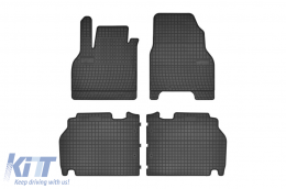 Specific rubber mats suitable for Renault Kangoo after 2008 with 5 seats, 4-piece set, black color - ABFMR6019173