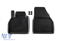 Specific rubber mats suitable for Renault Kangoo 2008-2021, front, 2-piece set, black color - ABFMR6022547