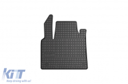 Specific rubber mats suitable for Renault Kangoo E-tech Electric after 2021 for first row seats, 2-piece set, black color-image-6250871