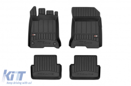 image-3-Specific rubber mats suitable for Renault Laguna 2007-2015, 4-piece set, black color, with 24-month warranty