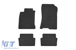 Specific rubber mats suitable for Renault Laguna 2007-2015, 4-piece set, black color - ABFMR6019163