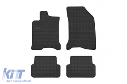 Specific rubber mats suitable for Renault Laguna 2001-2007, 4-piece set, black color from Frogum El Toro series - ABFMR6019169