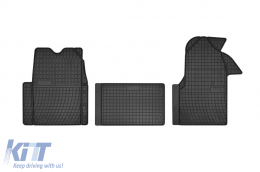 Specific rubber mats suitable for Renault Master 1997-2010, 3-piece set, black color from Frogum El Toro series - ABFMR6024081