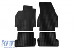 Specific rubber mats suitable for Renault Megane 2002-2009, 3-5 doors, 4-piece set, black color - ABFMR6017414
