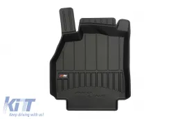 Specific rubber mats suitable for Renault Megane 2002-2008, 4-piece set, black color, with 24-month warranty-image-6221731