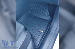 Specific rubber mats suitable for Renault Megane 2015-2022, 4-piece set, black color, with 24-month warranty-image-6222602