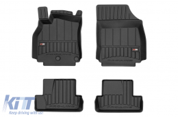 Specific rubber mats suitable for Renault Megane Sport Coupe 2008-2011, 4-piece set, black color, with 24-month warranty-image-6223174