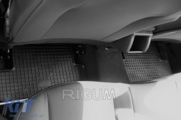 Specific rubber mats suitable for Renault Megane hatchback after 2009, 4-piece set, black color-image-6248921