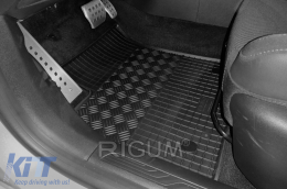 Specific rubber mats suitable for Renault Megane, Megane Grand Coupe after 2016, 4-piece set, black color-image-6249535