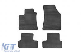 Specific rubber mats suitable for Renault Megane 2015-2022, 4-piece set, black color from Frogum El Toro series - ABFMR6024052