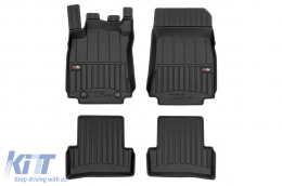 Specific rubber mats suitable for Renault Modus 2004-2012, 4-piece set, black color, with 24-month warranty - ABFMR6017811