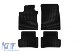 Specific rubber mats suitable for Renault Modus 2004-2012, 4-piece set, black color from Frogum El Toro series - ABFMR6023970