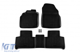 Specific rubber mats suitable for Renault Scenic, Grand Scenic 2003-2016, 3-piece set, black color - ABFMR6016397
