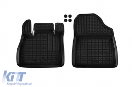 Specific rubber mats suitable for Renault Scenic after 2016, 3-piece set, black color-image-6216113