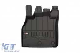 Specific rubber mats suitable for Renault Scenic, Grand Scenic 2009-2016, 3-piece set, black color, with 24-month warranty-image-6221784