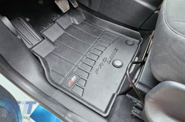 Specific rubber mats suitable for Renault Scenic, Grand Scenic 2009-2016, 3-piece set, black color, with 24-month warranty-image-6221787