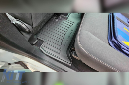 Specific rubber mats suitable for Renault Scenic, Grand Scenic 2009-2016, 3-piece set, black color, with 24-month warranty-image-6221790