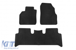 Specific rubber mats suitable for Renault Scenic 2003-2009, 3-piece set, black color - ABFMR6018544