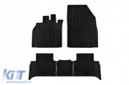 Specific rubber mats suitable for Renault Scenic, Grand Scenic with tunnel after 2009, 5 doors, 5-piece set, black color - ABFMR6018787