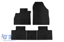 Specific rubber mats suitable for Renault Scenic, Grand Scenic after 2016, 5-piece set, black color-image-6229009