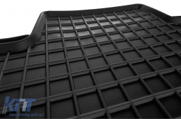 Specific rubber mats suitable for Renault Trafic after 2014, Trafic after 2021, second row without heating, 2-piece set, black color-image-6250147