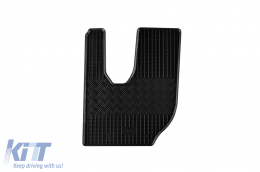 Specific rubber mats suitable for Renault Trucks T after 2015, 2-piece set, black color-image-6249759