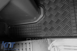 Specific rubber mats suitable for Renault Trucks T after 2015, 2-piece set, black color-image-6249762