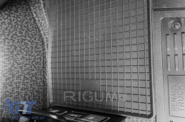 Specific rubber mats suitable for Renault Trucks T after 2015, 2-piece set, black color-image-6249763