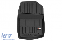 Specific rubber mats suitable for Renault Twingo II 2007-2014, 4-piece set, black color, with 24-month warranty-image-6223044