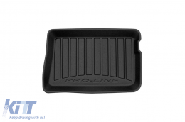 Specific rubber mats suitable for Renault Twingo II 2007-2014, 4-piece set, black color, with 24-month warranty-image-6223046