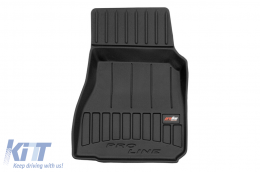 Specific rubber mats suitable for Renault Twingo III, Smart ForFour II after 2014, 4-piece set, black color, with 24-month warranty-image-6223161