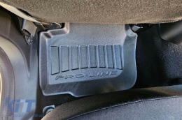 Specific rubber mats suitable for Renault Twingo III, Smart ForFour II after 2014, 4-piece set, black color, with 24-month warranty-image-6223166