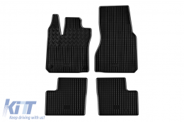 Specific rubber mats suitable for Renault Twingo, Smart Forfour after 2015, Smart Forfour EQ after 2017, 4-piece set, black color - ABFMR6023648