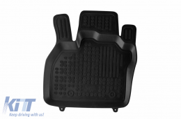 Specific rubber mats suitable for Renault Zoe after 2019, 3-piece set, black color-image-6216128