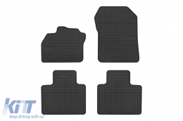 Specific rubber mats suitable for Renault Zoe after 2012, 4-piece set, black color - ABFMR6019212