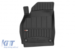 Specific rubber mats suitable for SAAB 9-3 II 2002-2015, 4-piece set, black color, with 24-month warranty from Frogum 3D ProLine series.-image-6222979