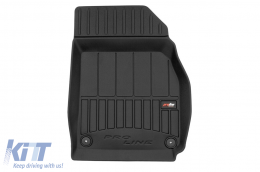 Specific rubber mats suitable for SAAB 9-3 II 2002-2015, 4-piece set, black color, with 24-month warranty from Frogum 3D ProLine series.-image-6222980