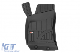Specific rubber mats suitable for Saab 9-5 1997-2009 from Frogum 3D ProLine series, 4-piece set, black color, with 24-month warranty-image-6223115