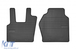 Specific rubber mats suitable for Scania R after 2015, 2-piece set, black color from Frogum El Toro series - ABFMI6019415