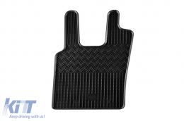 Specific rubber mats suitable for Scania R after 2004, 2-piece set, black color-image-6248938