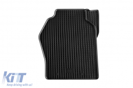 Specific rubber mats suitable for Scania R after 2004, 2-piece set, black color-image-6248939