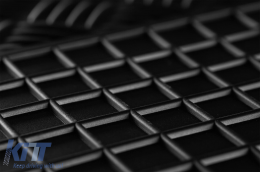 Specific rubber mats suitable for Scania R after 2004, 2-piece set, black color-image-6248941