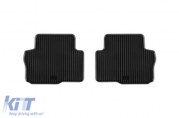 Specific rubber mats suitable for Seat Alhambra, VW Sharan after 2010, 5 seats, 4-piece set, black color-image-6249143