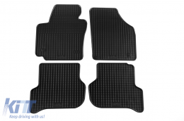 Specific rubber mats suitable for Seat Altea 2004-2015, Toledo 2004-2009, 4-piece set, black color-image-6227899