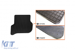 Specific rubber mats suitable for Seat Altea 2004-2015, Toledo 2004-2009, 4-piece set, black color-image-6227902