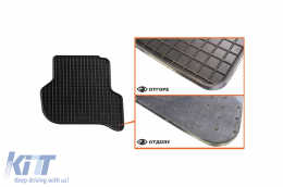 Specific rubber mats suitable for Seat Altea 2004-2015, Toledo 2004-2009, 4-piece set, black color-image-6227903