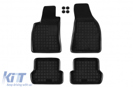 Specific rubber mats suitable for Seat Exeo 2008-2013, 4-piece set, black color